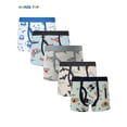 thumbnail image 4 of 5pcs Boys Cute Cartoon Pattern Comfortable Cotton Boxers, Elastic Comfy Underwears, 4 of 5