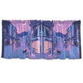 thumbnail image 7 of Yayeee Kitchen Curtains Tier Set of 2 Light Filtering 57"x24" Over Sink Window Panels, Cat Walking in Street, 7 of 7