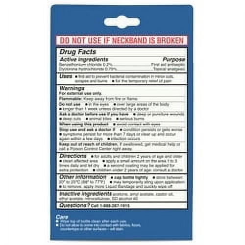 Equate Liquid Bandage, Topical Analgesic and Antiseptic for Small Cuts, 0.3oz, Compare to the Active Ingredient in New Skin®