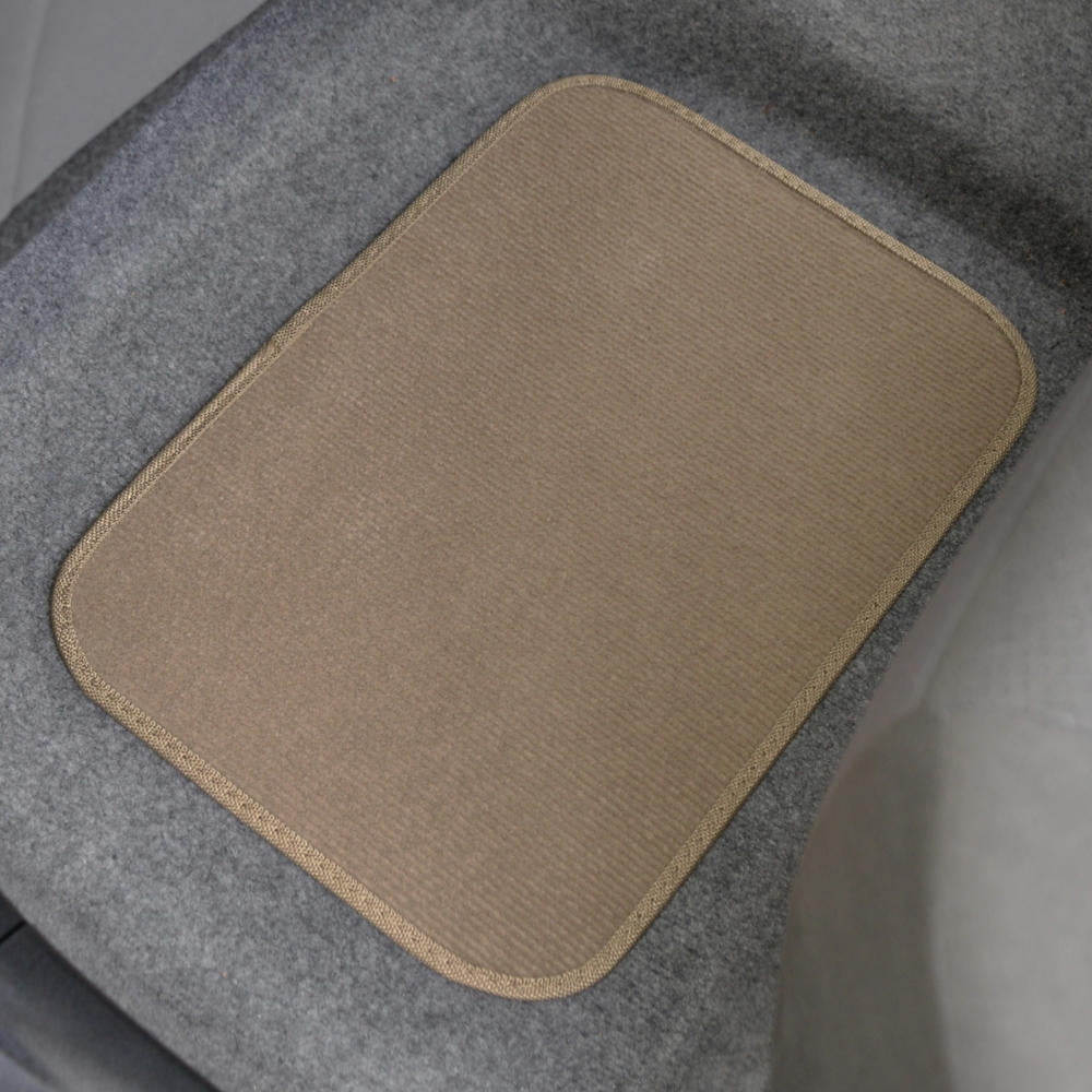 BDK Classic Carpet Floor Mats for Car & Auto - Universal Fit -Front & Rear with Heelpad (Medium Beige) (MT-100-CPTSERIES)