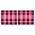 thumbnail image 3 of Pink Grid Pattern Tier Curtains Tier Kitchen Living Room Bedroom Balcony 2 Panels 27x24 Inch, 3 of 9
