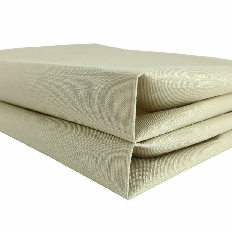 Waterproof Canvas Fabric Outdoor Cover Polyester Surface & PVC Coated Backing Khaki, Size: Khaki 288 x 60, Beige