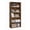 Rust Brown, variant on XC  Bookshelf, 5-Tier Open Bookcase With Adjustable Storage Shelves, Floor Standing Unit, 9.4"D X 23.6"W X 52.7"H, Rustic Brown, White