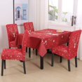 thumbnail image 2 of Dining Chair Cover Set Stretch Spandex Short Dining Chair Slipcovers Removable Washable Decorative Chair Protector Covers for Dining Room Home Banquet Party (Christmas Red, 2 Pack), 2 of 8