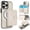 White, variant on Decase for iPhone 15 Pro Flip PU Leather Back Cover with 2-in-1 Detachable Magnetic Wallet with 5 Card Slots Compatible Mag-Safe and RFlD Blocking Kickstand and Wireless Charging,White