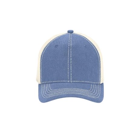 Comfort Colors Cc105 Washed Denim Ivory All Trucker Cap 44