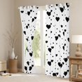 thumbnail image 3 of Feelyou Romantic Love Heart Curtains Pack of 2 (42x84 Each), White Black Curtains Blackout, Teesn Kids Girls Women Bedroom Curtains, Blackout Curtains Room Decor, 3 of 6