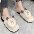 thumbnail image 5 of Pantuflas de felpa con punta abierta para mujer Wmkox8yii  hj789, 5 of 5