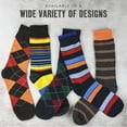 thumbnail image 5 of Debra Weitzner Mens Dress Socks Colorful Argyle Socks 12 Pairs Cotton Patterned Fun Socks, 5 of 7