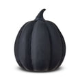 thumbnail image 4 of Paper Mache Pumpkin Black Tabletop Decor, 8" Height, Fall by Way To Celebrate, 4 of 6