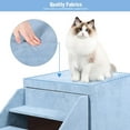 thumbnail image 3 of Lineslife 2-in-1 Folding Pet Stairs for High Bed Storage Ottoman Pet Steps for Small Large Dogs Cats, Blue, 3 of 9