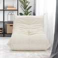 thumbnail image 6 of Morden Fort Big Bean Bag Chair for Adults, Faux Leather Bean Bag Sofa, Memory Foam Lounge Chairs with Ergonomic Design, Lazy togo chair for Living Room, Bedroom, Dorm, Office(White), 6 of 6