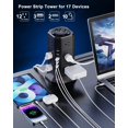 thumbnail image 2 of Protector contra sobretensiones Power Strip Tower NVEESHOX con 12 AC y 5 USB, 2 of 7