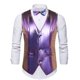thumbnail image 1 of Mens V-Neck Disco Shiny Casual Waistcoat Suit Vest Waistcoats Gilet Vintage Tops, 1 of 8
