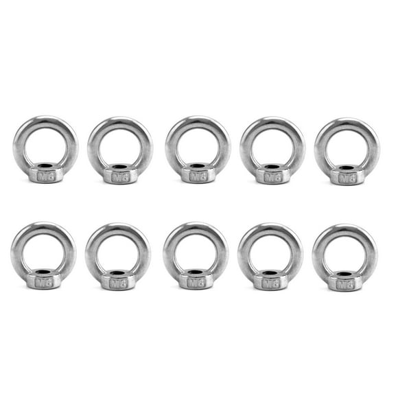 20pcs Lifting Eye Nut M6 Ring Eye Nuts 304 Stainless Steel Female Threaded Nut Rust-proof Strong Lifting Eye Nuts For Connecting