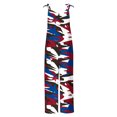 thumbnail image 5 of Xihbxyly Jumpsuits for Women Independence Day Jumpsuit V Neck Sleeveless Jumpsuit Spaghetti Strap Jumpsuit Loose Rompers Wide Leg Pant Casual Overalls with Pockets Summer Savings, 5 of 5