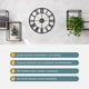 thumbnail image 4 of Reloj de pared con números romanos, silencioso, funciona con pilas, redondo, grande, de metal, para decoración del hogar, loft, sala de estar, granja, 4 of 5
