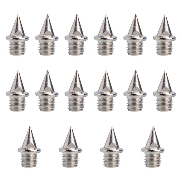 16 clavos de repuesto para zapatillas de atletismo, clavos de metal prácticos para adultos. Clavos afilados plateados