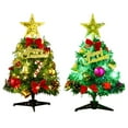 thumbnail image 3 of Árbol de Navidad de mesa de 30 cm, mini árbol de pino artificial de Navidad con luces LED y adornos, 3 of 8