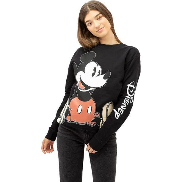 Disney Womens Mickey Mouse Sitting Sweatshirt