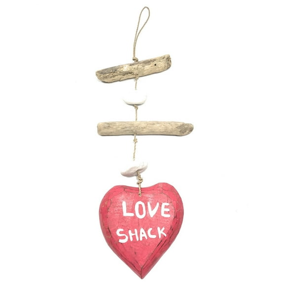 Love Shack Driftwood Garland w/ White Stone 12" - Rustic Cottage Accents | #lis3101630r