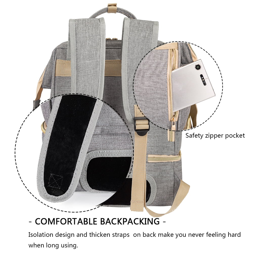 Umufuka Diaper Breast Pump Backpack Cooler and Moistureproof Bag Double Layer for Mother Outdoor Working Backpack with USB Charging Port for Women Men, Large