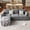 Grey, variant on IdealHouse 104" Oversized Modular Sectional Sofa, L Shaped Convertible Chenille Sofa for Living Room, Apartment, Grey (3 Seater with Movable Ottoman)