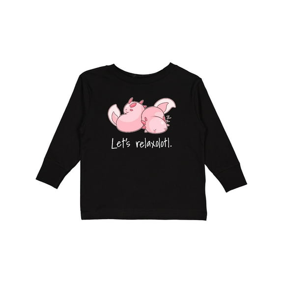 Inktastic Let's Relaxolotl with Cute Sleeping Axolotls Boys or Girls Long Sleeve Toddler T-Shirt