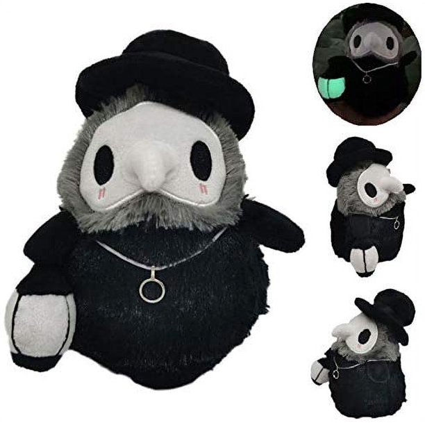 pulgadas Animal de dibujos animados Plague Doctor Beak juguete de peluche Halloween Doctor Schnabel accesorios de fiesta muñeco de peluche luminoso juguetes para niños regalos Sailing Electrónica