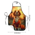 thumbnail image 4 of Naloa 1Pack Adjustable Bib Apron Waterdrop Resistant Cooking Kitchen Aprons for Women Men Chef, Sunset Meditating Dog Print, 4 of 5