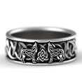 thumbnail image 2 of Adjustable Wolf Ring For Fashion Jewelry Everyday Wear Trendy Animal Shape Pattern Ring Animal Lovers Gift Now, 2 of 3