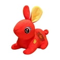 thumbnail image 2 of Lindo año Nuevo chino Conejo Juguete Muñeco de peluche Conejo suave Colección de estatuillas Festival de primavera para sala de estar Sofá Fiesta de Rojo 15cm Hugo Conejo de peluche, 2 of 10