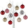 thumbnail image 4 of Valery Madelyn 16ct 2.36 inches Christmas Decor, Shatterproof Rustic Red White Copper Assorted Hanging Christmas Ball Ornaments for Party and Christmas Gift, 4 of 9