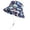 Navy, variant on Baby Bucket Hat Cute Whale & Starfish Print Wide Brim Adjustable Chin Strap UV Protection Breathable Mesh for Infants 1-4 Years Sun Hat
