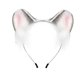 thumbnail image 1 of Diadema con orejas de gatito de peluche para mujer y niña, aro para el pelo con orejas de animal para escenario Gris, 1 of 7