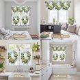 thumbnail image 6 of Yellow Rose Kitchen Curtains Sets for Windows 24 Inch Length, Flower Floral Spring Watercolor Green Leaf Rod Pocket Window Treatments Tier Curtains and Valances Set for Bedroom/Bathroom, 6 of 8
