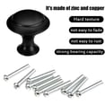 thumbnail image 3 of 12 Pcs Kitchen Cabinet Knobs,Haomacro Round Mushroom Drawer Handles, Cabinet Hardware Round Knobs with Screws for Bathroom Cabinets Dresser Home Decor,Small,Black, 3 of 7