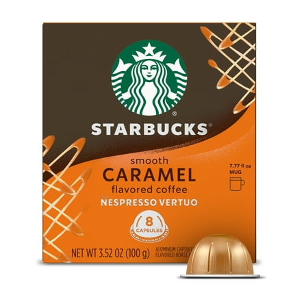 (8 Count) Starbucks by Nespresso Vertuo Line Caramel Naturally Flavored Coffee