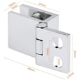 thumbnail image 3 of 4 Piezas Bisagra para Puerta de Vidrio, Bisagra de Clip para Muebles de Cocina, Escaparate, Ducha, Soporte de Cobre de 0 Grados para Ángulo de Apertura de Puerta de Armario, para Espesor de Vidrio de 5 mm a 8 mm BRI  Rojo Verde, 3 of 5