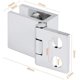 thumbnail image 3 of 4 bisagras para puerta de vidrio, bisagras de clip para muebles de cocina, vitrina, ducha, soporte de cobre de 0 grados para puerta de armario, ángulo abierto, 3 of 4