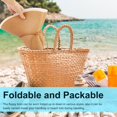 thumbnail image 4 of Beach Hats for Women Big Straw Wide Brim Summer Hat Floppy Foldable Roll up Cap Sun Hat UPF 50+, 4 of 5