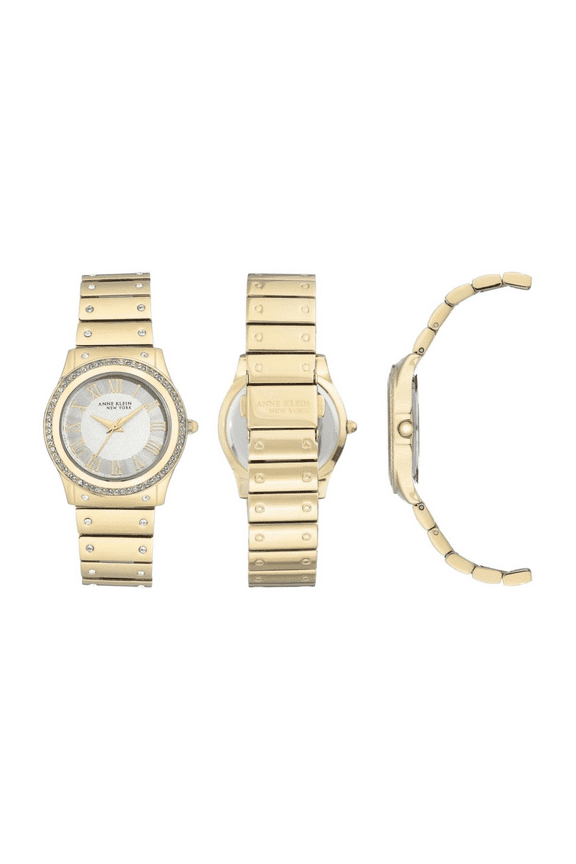 New York 12/2288SVGB Women's 32mm Gold Tone Swarovski Crystal Watch