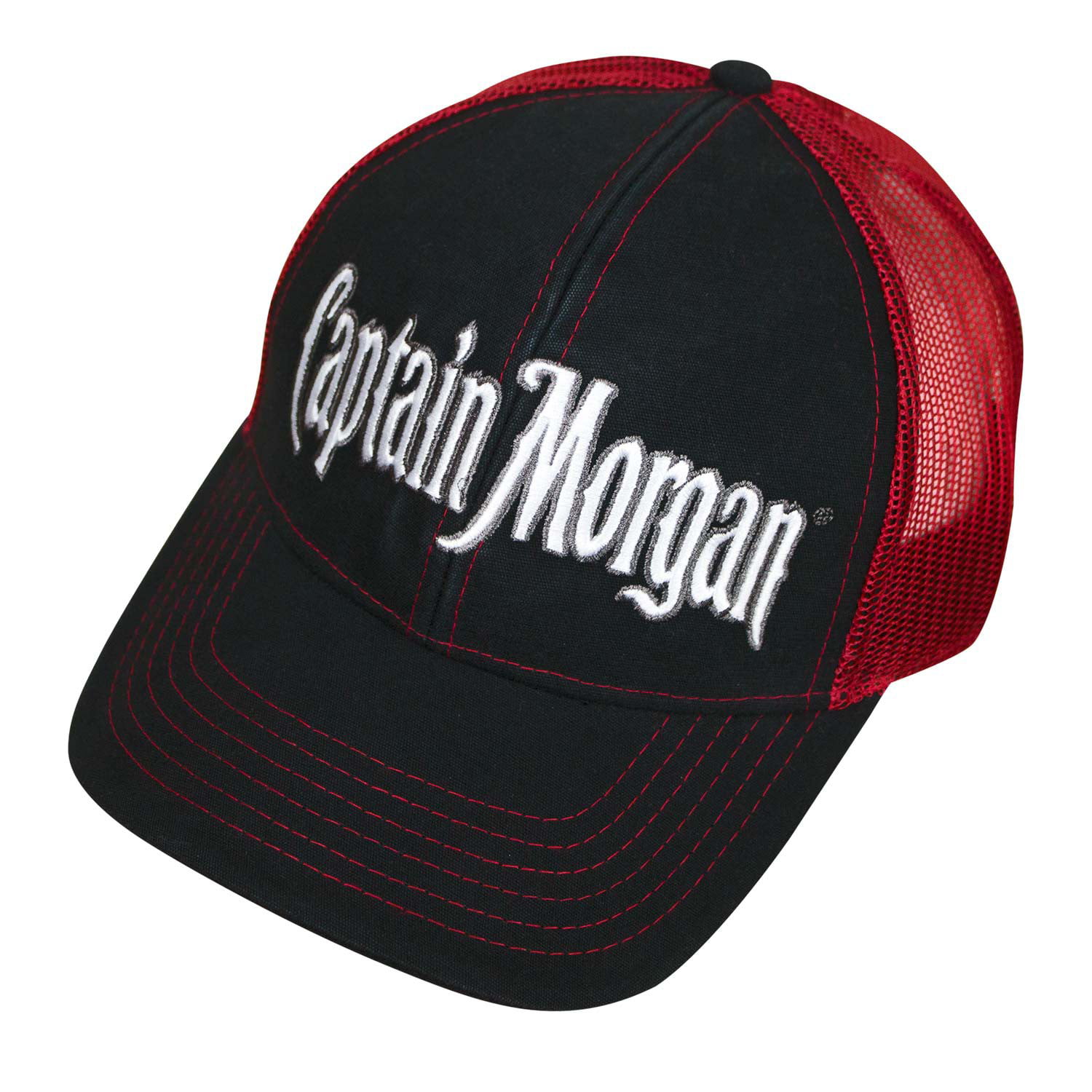 Captain Morgan Trucker Hat Mesh Cap Snapback Adjustable Brand New-Black 
