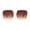 Brown, variant on Rimless Metal Sunglasses for Men Women, Gradient Lens Sun Glasses, Lightweight UV Protection Wrap Around Eyewear, Brown, One Size