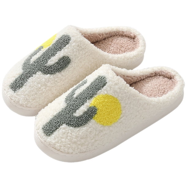 1 par de pantuflas cálidas para mujer, pantuflas de felpa, pantuflas de señora, pantuflas peludas y esponjosas