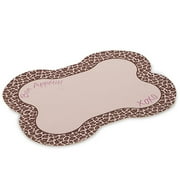 Lulu Pink Bon Appetit Cheetah Dog Mat