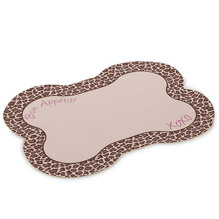 Lulu Pink Bon Appetit Cheetah Dog Mat