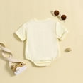 thumbnail image 3 of Outfit Cute Letter Printed Bodysuit Short Sleeve Baby Girl Sleepers for Babies 0-3 Months, 3 of 3