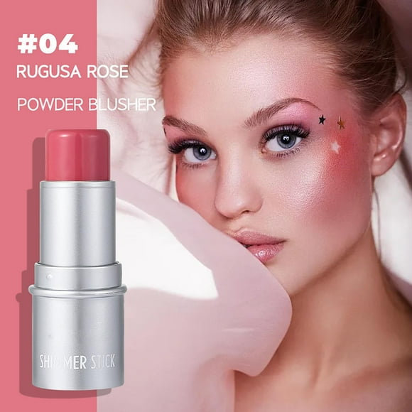 Clearance!DHALL Blush Stick for Cheeks,Pink Blush,Blush for Cheeks,6 Color Highlighter And Contouring Sticks Brightening Shadow Sticks Rouge Sticks