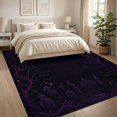 thumbnail image 3 of ODIKA 8'x10' Washable Area Rug Dark Purple Gothic Elegance Design Enchanted Graveyard and Haunted Castle for Living Room, Under Sectional, Family , Durable, Non-Slip, 3 of 7